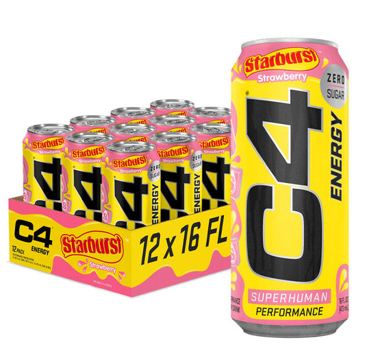 C4 Energy, Starburst Strawberry (473ml) EPIC Food Supply