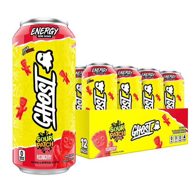 Ghost Energy, Sour Patch Kids - Red Berry (473ml) EPIC Food Supply