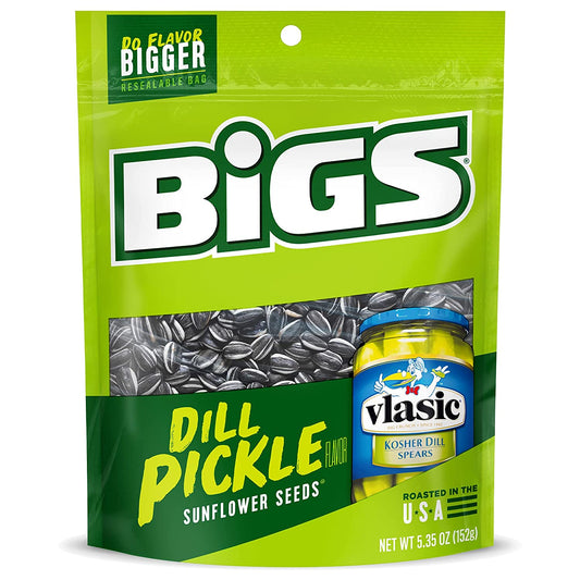 Bigs Sunflower Seeds, Vlasic Dill Pickle - 12 x 152g / 5.3oz