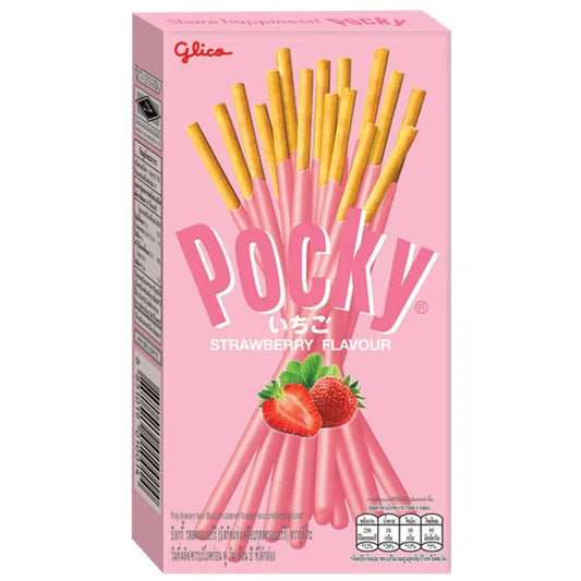 Pocky Strawberry Flavour, Pink - 10 x 45g