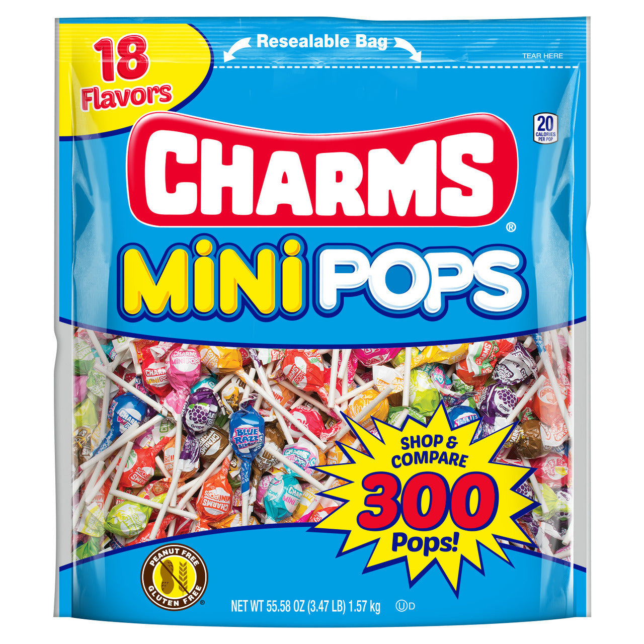 Charms Mini Pops, 300pcs (1,57kg)