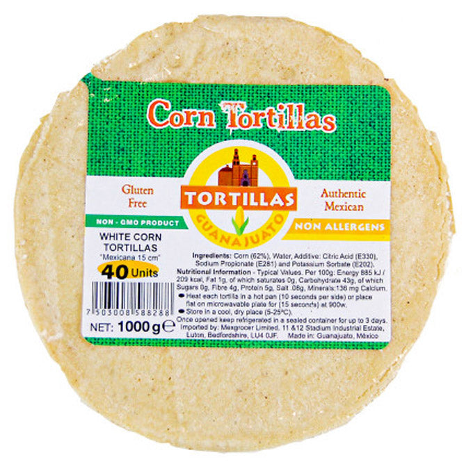 Guanajuato Tortilla's, White Corn Tortillas (250g)