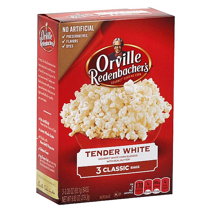 Orville Redenbacher's, Tender White Popcorn (3 bags) (279g)