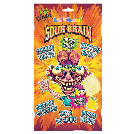 Sour brain Cotton Candy, Lemon Taste (Bag) - 45 x 60g