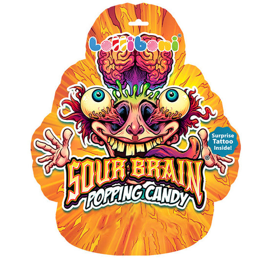 Sour brain Popping Candy, Lemon & Blueberry - 72 x 18g