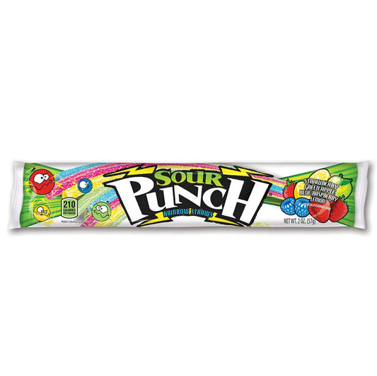 Sour Punch Rainbow Straws (57g)
