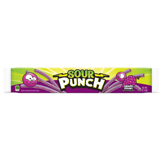Sour Punch Straws, Grape (57g)
