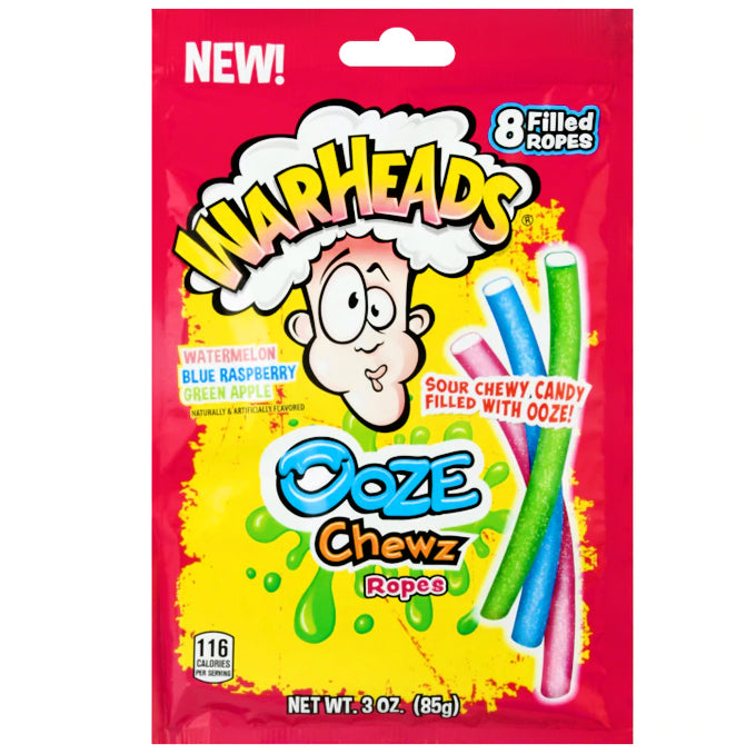 Warheads Ooze Chewz Ropes (85g)