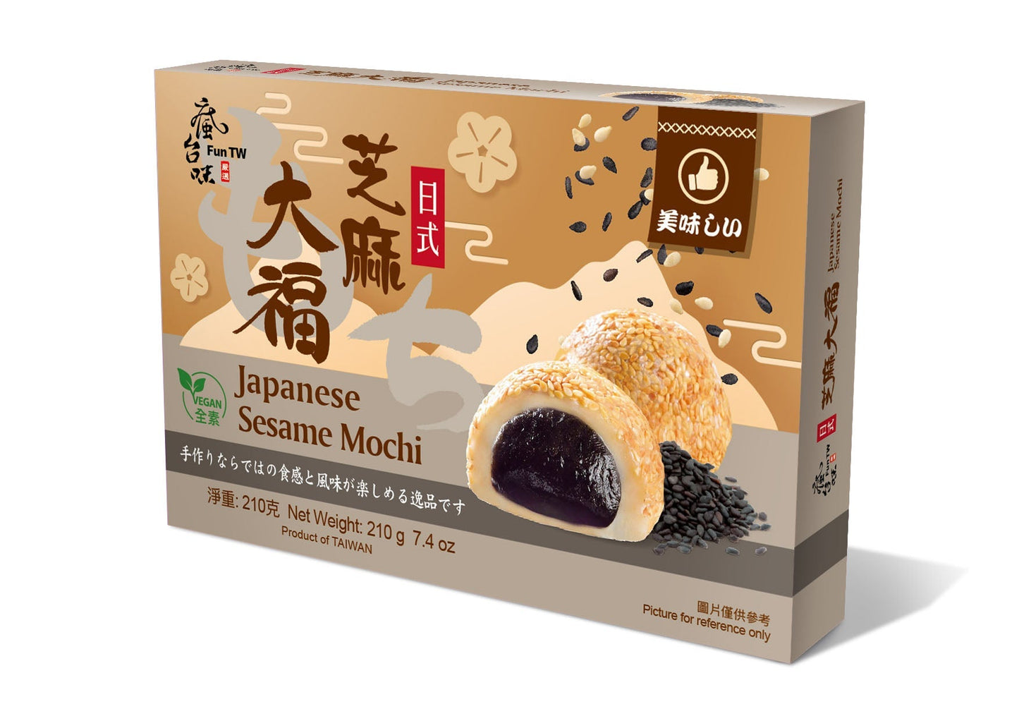 Japanese Sesame Mochi - 24 x 210g