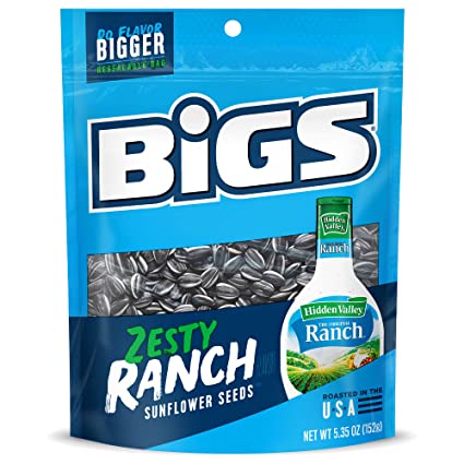 Bigs Sunflower Seeds, Hidden Valley Ranch - 12 x 152g / 5.3oz