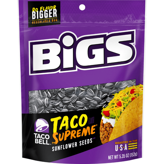 Bigs Sunflower Seeds, Taco Bell - Taco Supreme - 12 x 152g / 5.3oz